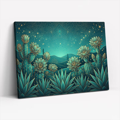 «Gallery Wrap», art mural sur toile pour le salon, la chambre à coucher, le bureau ou le vestibule - décoration murale décorative avec nuit du désert