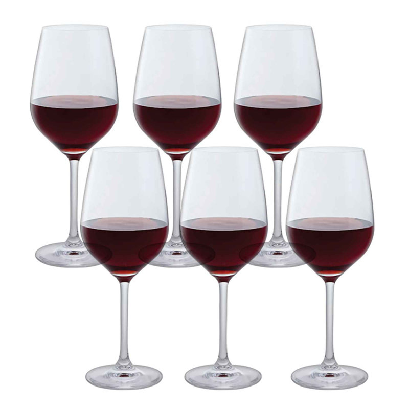 Dartington Crystal Bar Six Red Wine Glasses