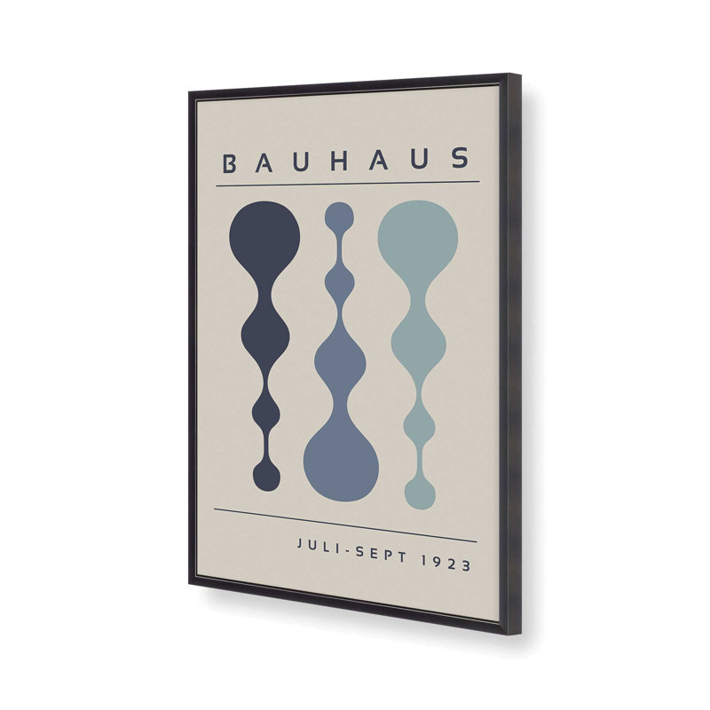 Affiche de minuit rétro Bauhaus, H 15,25 po x l 12,25 po, Zinc patiné