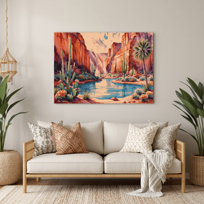 Art mural en métal brun du sud-ouest 101 "paysages du sud-ouest