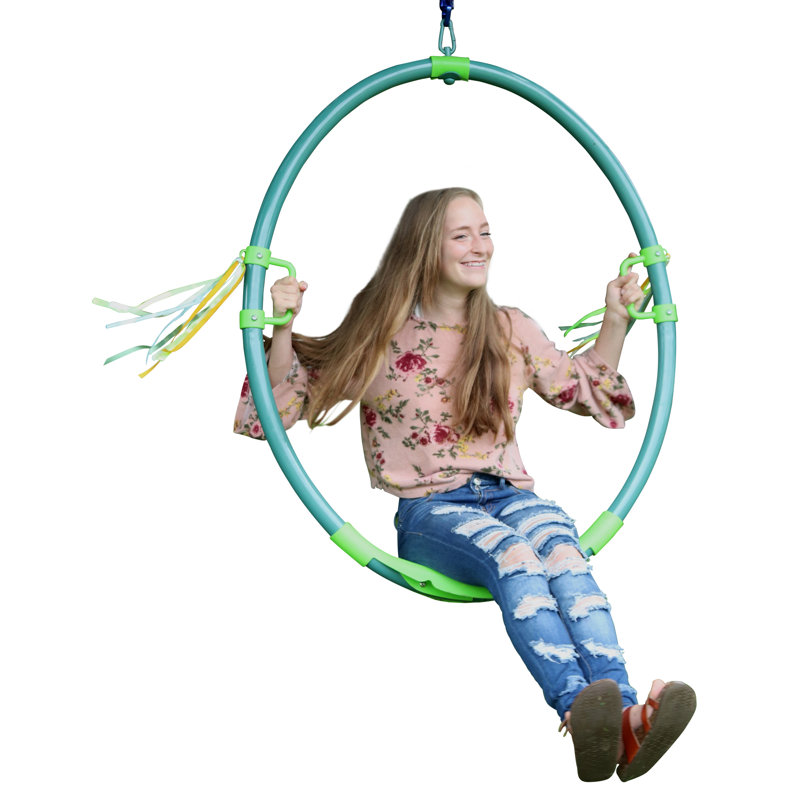 Hoopla Green Steel Ring Swing with Chains