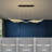47" Modern Linear Angel Wing Chandelier With Led Light 