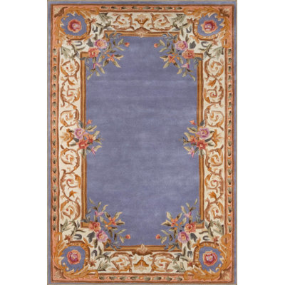 Blue Traditional Decorative Washable Rug