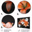 Ensemble de salon art mural lys orange printemps noir photo III-214392090