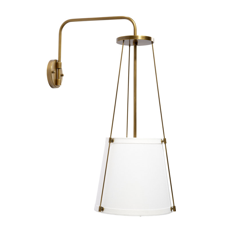 California 1 - Light Armed Sconce, Antique Brass