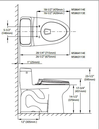 Supreme® Eco 1.28 GPF Elongated One-Piece Toilet (Seat Included), Bone
