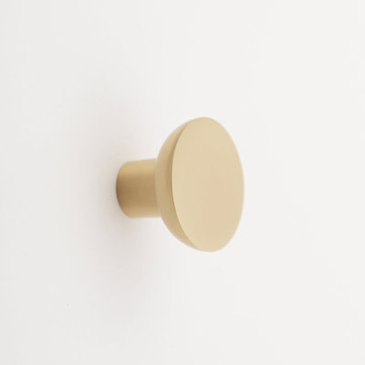 Madelyn Carter Frederick Solid Brass Cabinet Hardware, 1.25" Matte Black Cabinet Knob