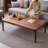 Nut-brown Solid Wood Rectangular Coffee Table-1113261211