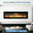 Recessed and Wall Mounted Electric Fireplace Heater with Remote Control, 13 Flame Colors, Overheat Protection, 5100 BTU-129415520