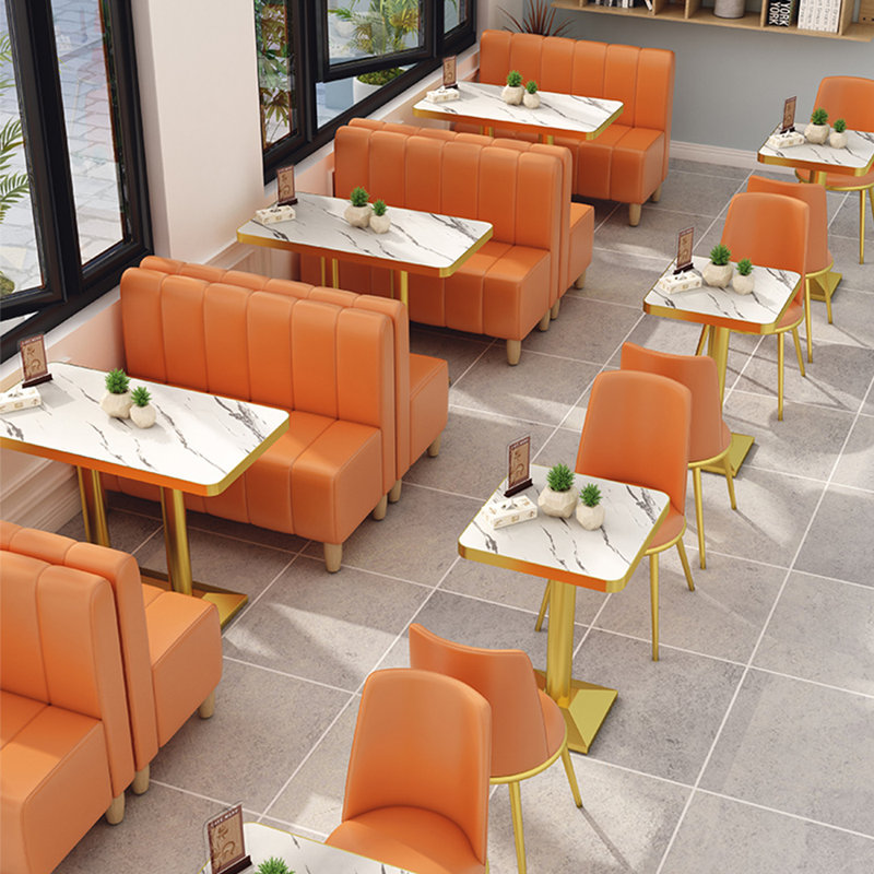 Bancs de restaurant simples, Orange