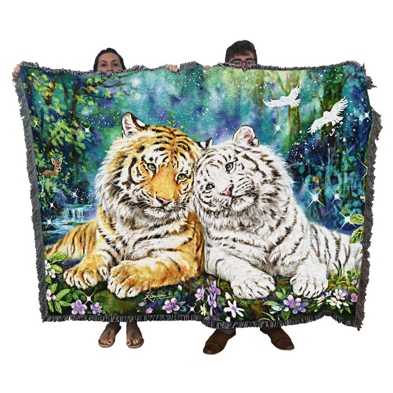 Couverture en tigre Pure Country Weavers Morning Sanctuary Tiger