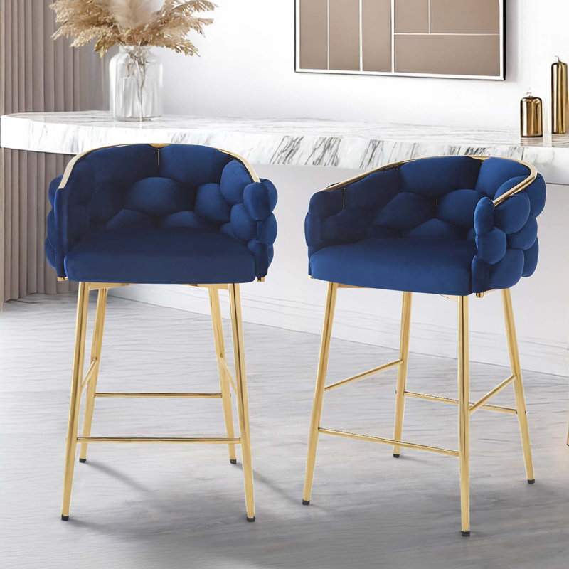 Ensemble de 2 tabourets de comptoir Modern, Bleu
