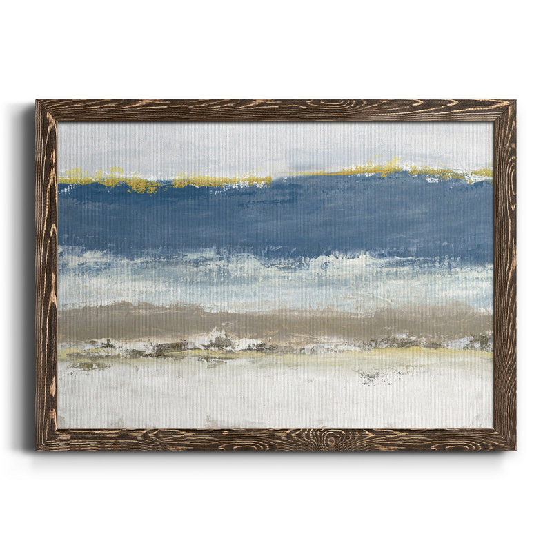 Blue Skies - Peinture sur toile encadrée, H 24 po x l 18 po x P 1,5 po, Toile avec cadre en noyer
