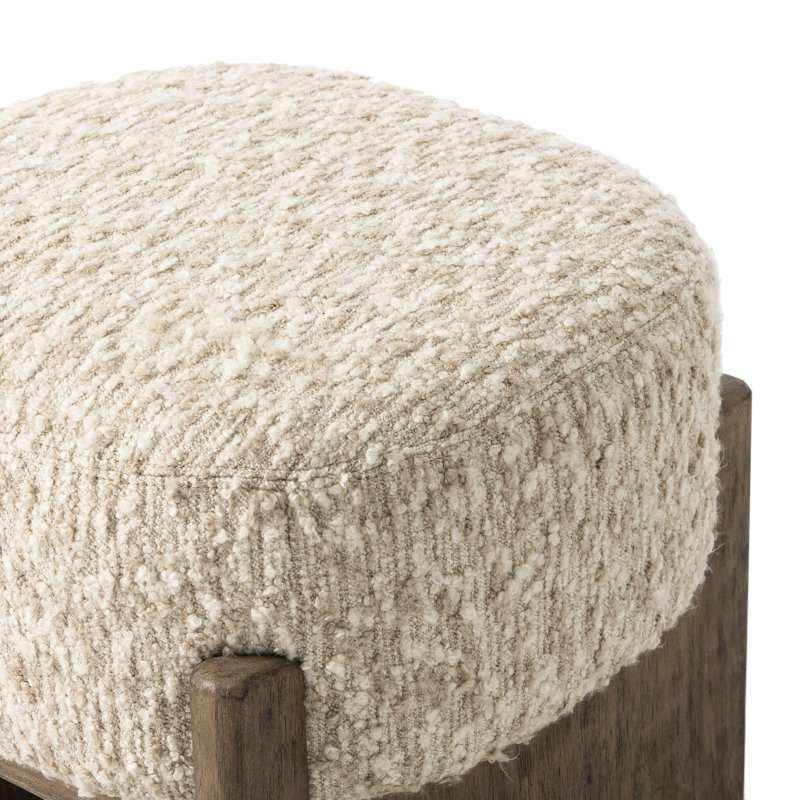 Kirby Accent Stool, Solema Cream, Acrylic, 20.25" H x 22.5" W x 22.5" D