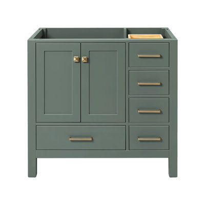 Cambridge Left Offset 36" Single Bathroom Vanity Base Only