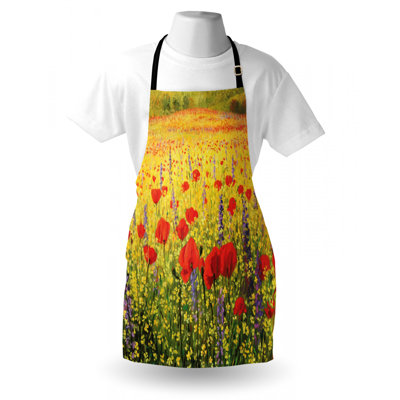 Tablier et table à fleurs lavande