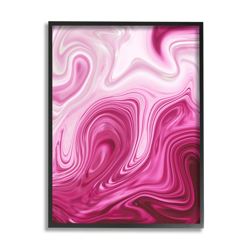 Tourbillon de marbre rose abstrait, art de la giclée par Martina Pavlova, H 20 po x l 16 po x P 1,5 po