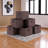 6 pieces of foldable fabric baskets in beige by Ikard-55544306-55544301