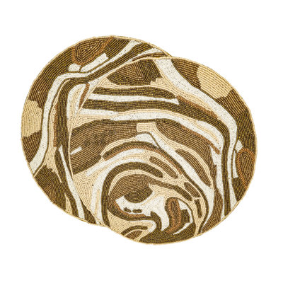 Glass Abstract Round Placemat