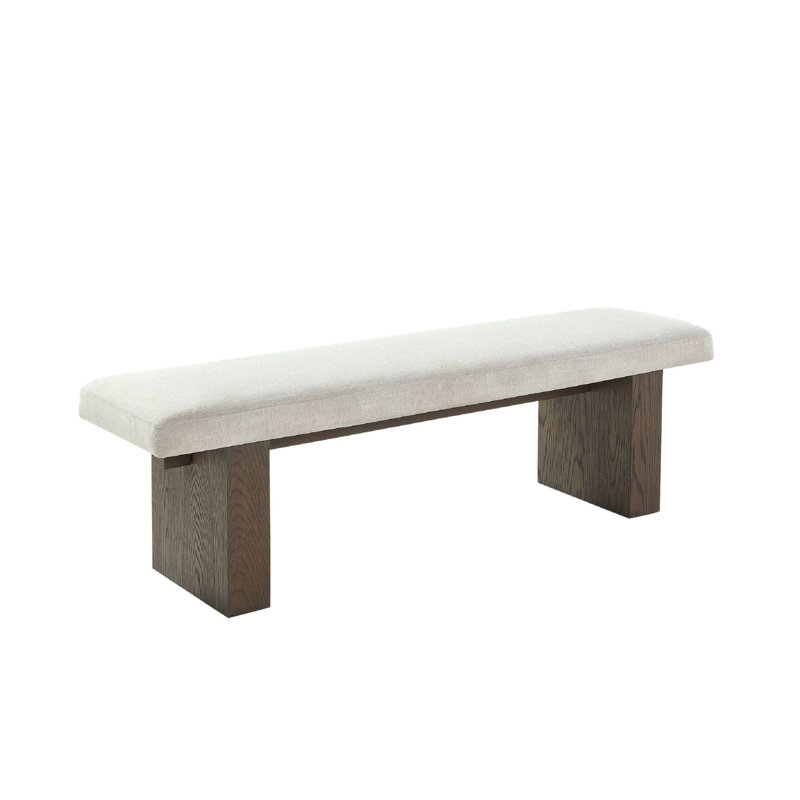 Leonna Linen Blend Upholstered Bench
