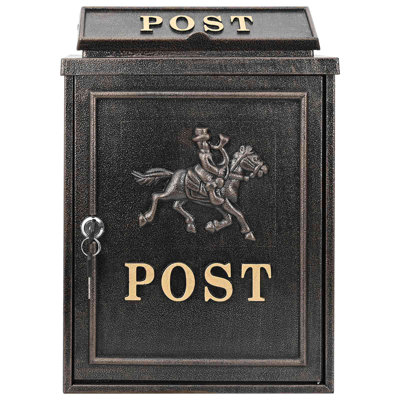 Cast Aluminum Wall Mounted Post Box