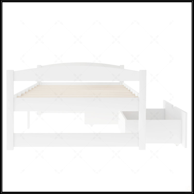 Platform Bed, White