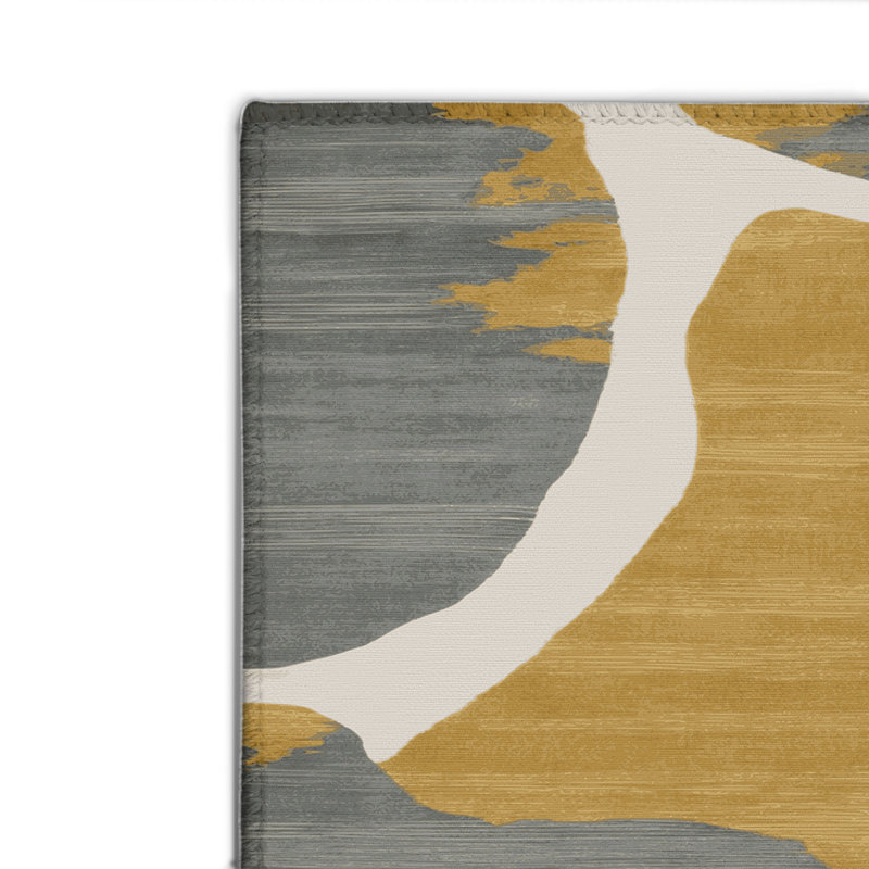 Watercolor Brown Indoor and Outdoor Area Rug, Rectangle 2' x 3'