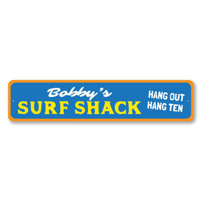 Hang Out Hang Ten Custom Aluminum Sign