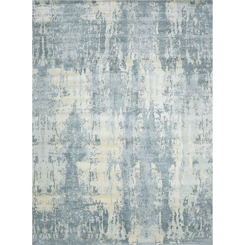 Tapis ivoire noué à la main de haute qualité, Ivory, Round 12'
