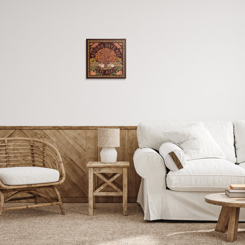 «Autumn Days on Brown» par Laura Marshall, H 17 po x l 17 po