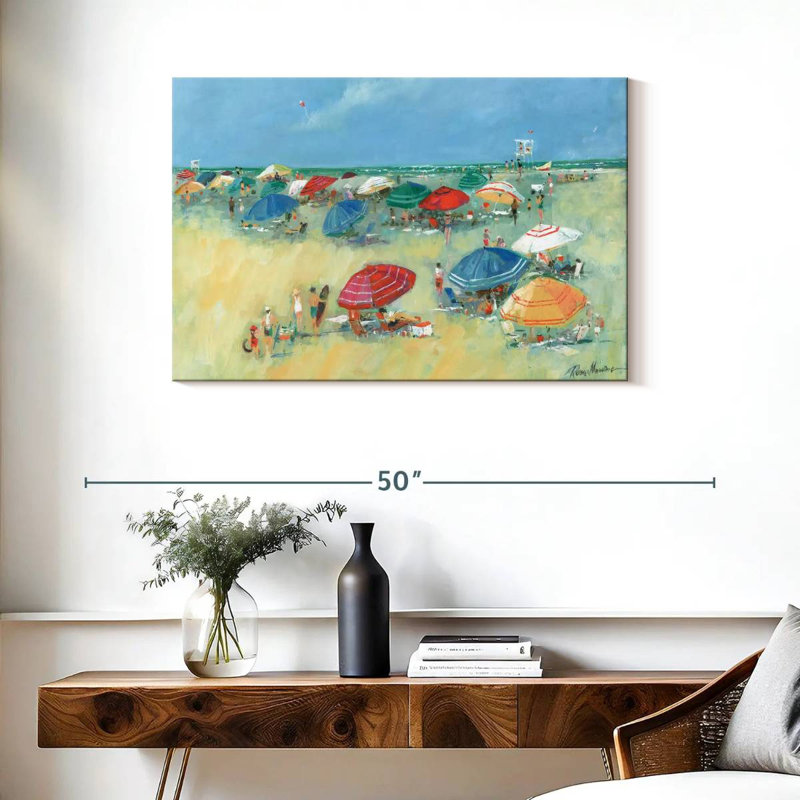 Parasols Gillard au bord de l'eau I, H 24 po x l 36 po