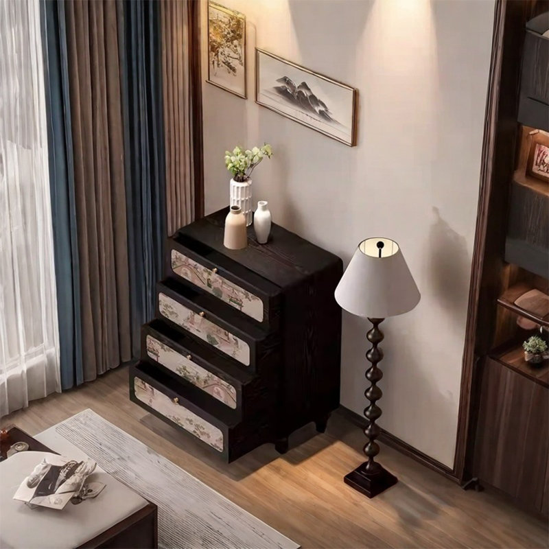 Armoire de rangement en bois de frêne