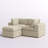 Andrielle Corduroy L-Shaped Sectional Reversible-498050379-529007427