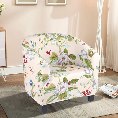 Club Chair Slipcover Stretch Barrel Chair Covers Printed Tub Chair Slipcovers Spandex Armchair Sofa Cover Removable Couch Furniture Protector Arm Chai -  Red Barrel Studio®, 9A68376DC4064D8AAD830FFDC043955A