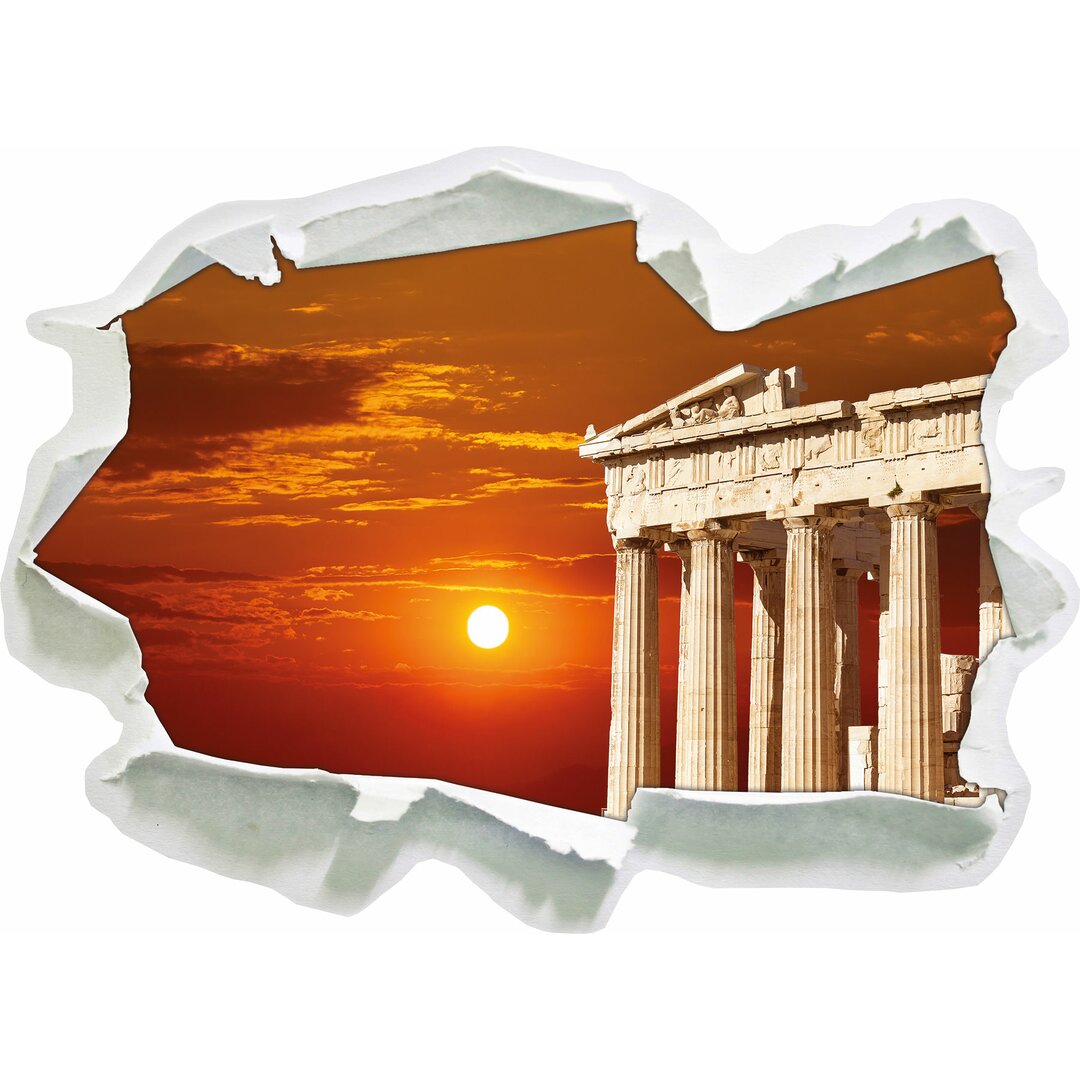 Wandtattoo Tempel der Athene bei Sonnenuntergang