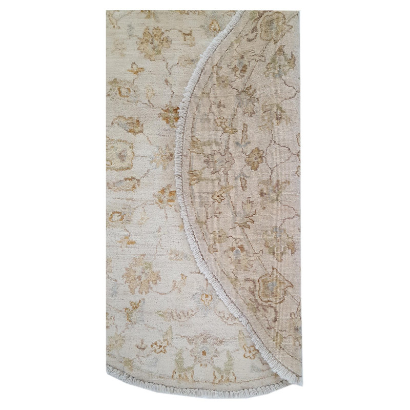 Daugherty Hand Knotted 4x4 Ivory Round