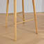 Ensemble de 2 tabourets de bar modernes avec îlot de cuisine avec dossier, accoudoirs, repose-pieds et tabourets de bar rembourrés en tissu de lin-275740734