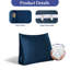 Velvet(100% Cotton) Sofa Back Support Wedge Pillow Decorative Bed Throw Pillow, Grey-722500582