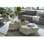 Cast Boulder Coffee Table, Roman Stone, SM