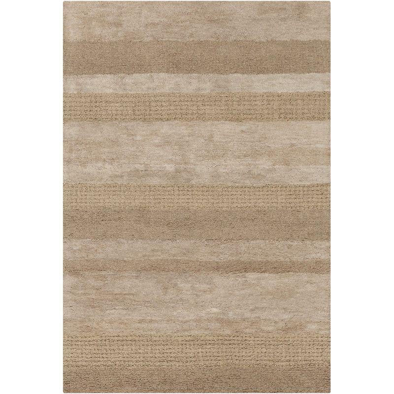 Harber Wool Abstract Area Rug in Brown, 5' x 7'6"