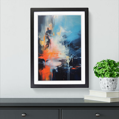 Stream Gestural - Single Picture Frame Print on Wood