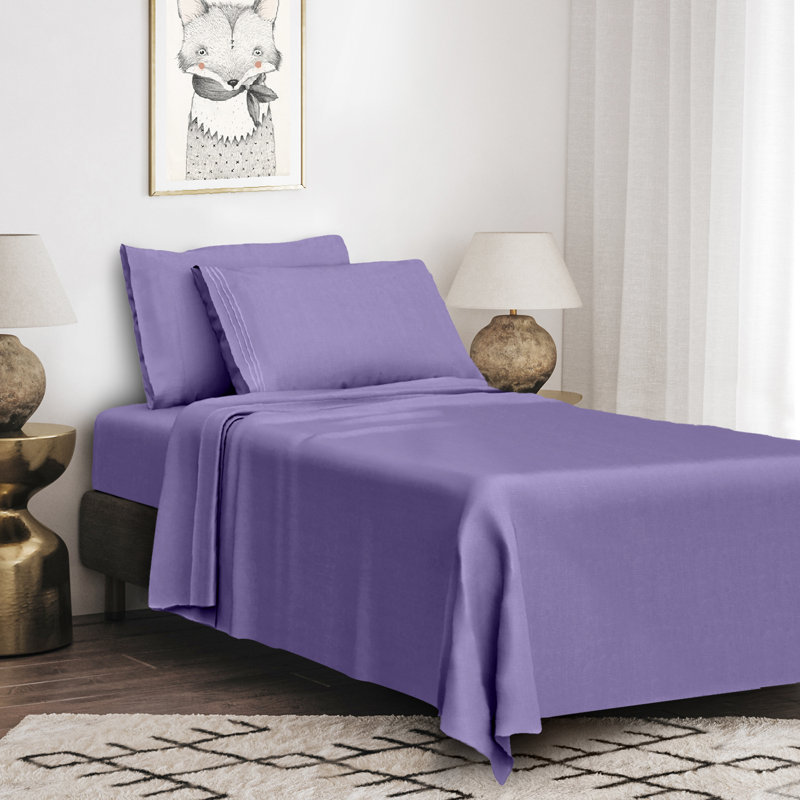 Lux Decor 6-Piece Ultra-Soft Microfiber Sheet Set Deep Pocket Fitted Sheet, Wrinkle & Fade-Resistant, Hotel Quality Bedding