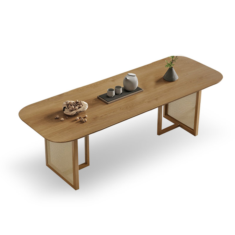 Table de salle à manger Burlywood, Burlywood, H 29,53 po x L 86,61 po x l 39,37 po