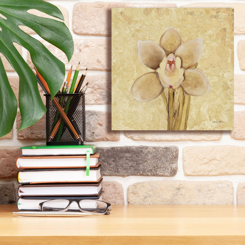 «Petite Orchid 2» par Cheri Blum, art mural sur toile, H 12 po x l 12 po x P 0,75 po