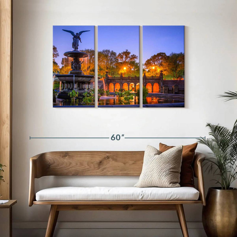 Lilie Bethesda Fountain, 28" H x 45" W
