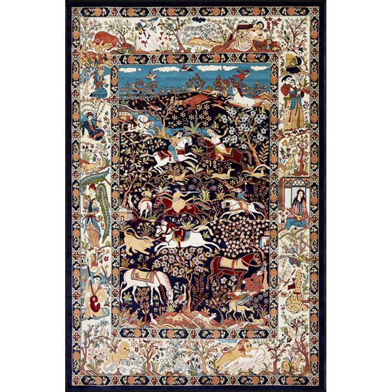 Tapis décoratif lavable à motifs floraux modernes, Tapis de couloir 2 pi 6 po x 9 pi 10 po inclus