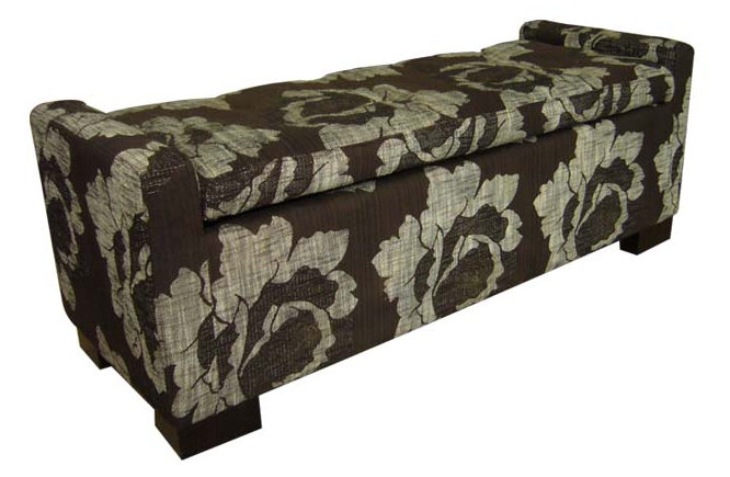 Banc de rangement en tissu