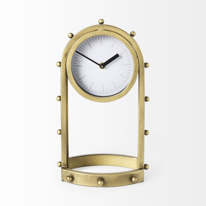 Horloge de table à quartz Reze, Doré