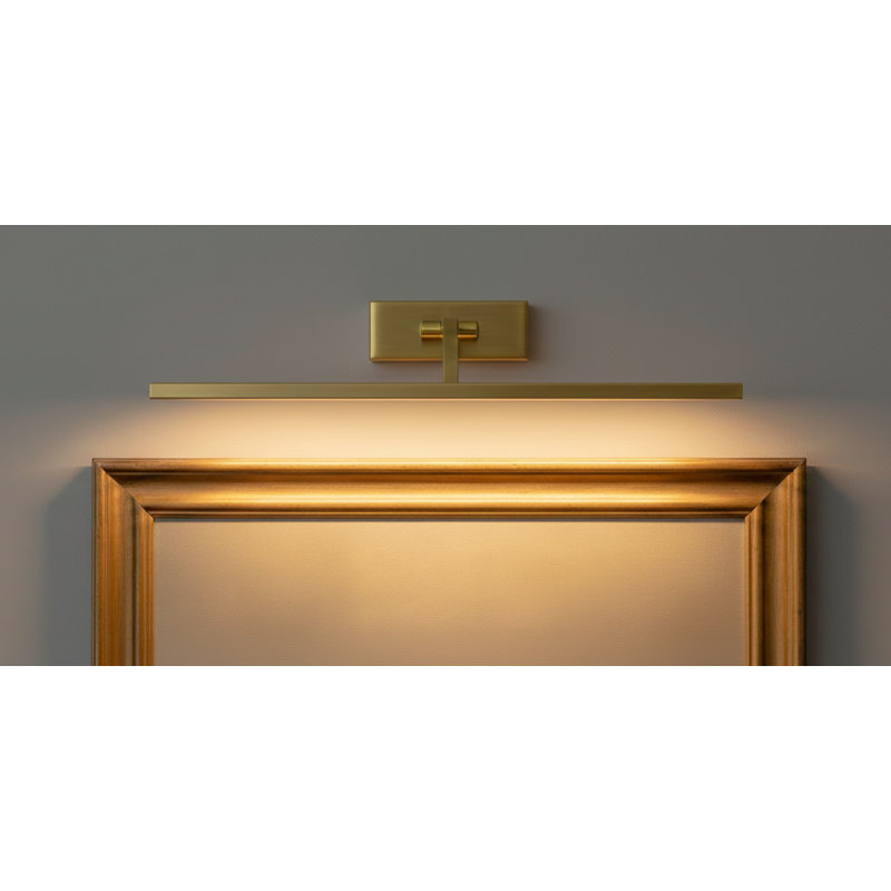 Hardwired LED Wall Mount Picture Light, Antique Brass
