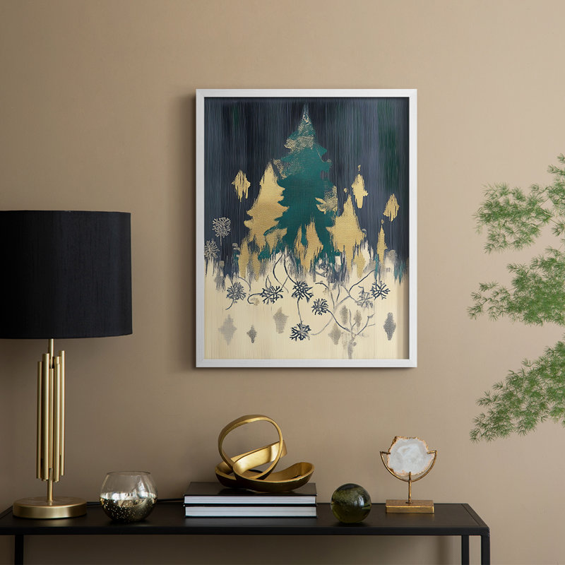 «Christmas Holiday Art DCCXLIV», reproduction d'art encadrée - bois massif, Blanc